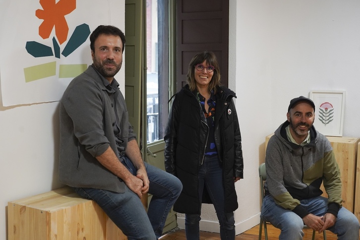 Karlos Jimenez, Erkuden de Andres eta Jon Bujanda, Irauli ekimenaren bultzatzaile nagusiak.