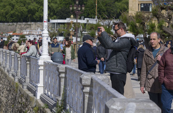 Turistak Donostian.