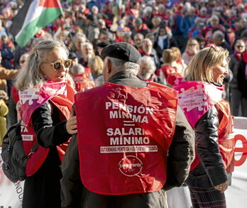Movilización de pensionistas en Gasteiz.