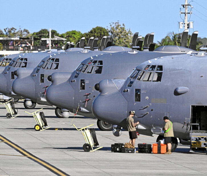 Aviones militares de EEUU en Puerto Rico.
