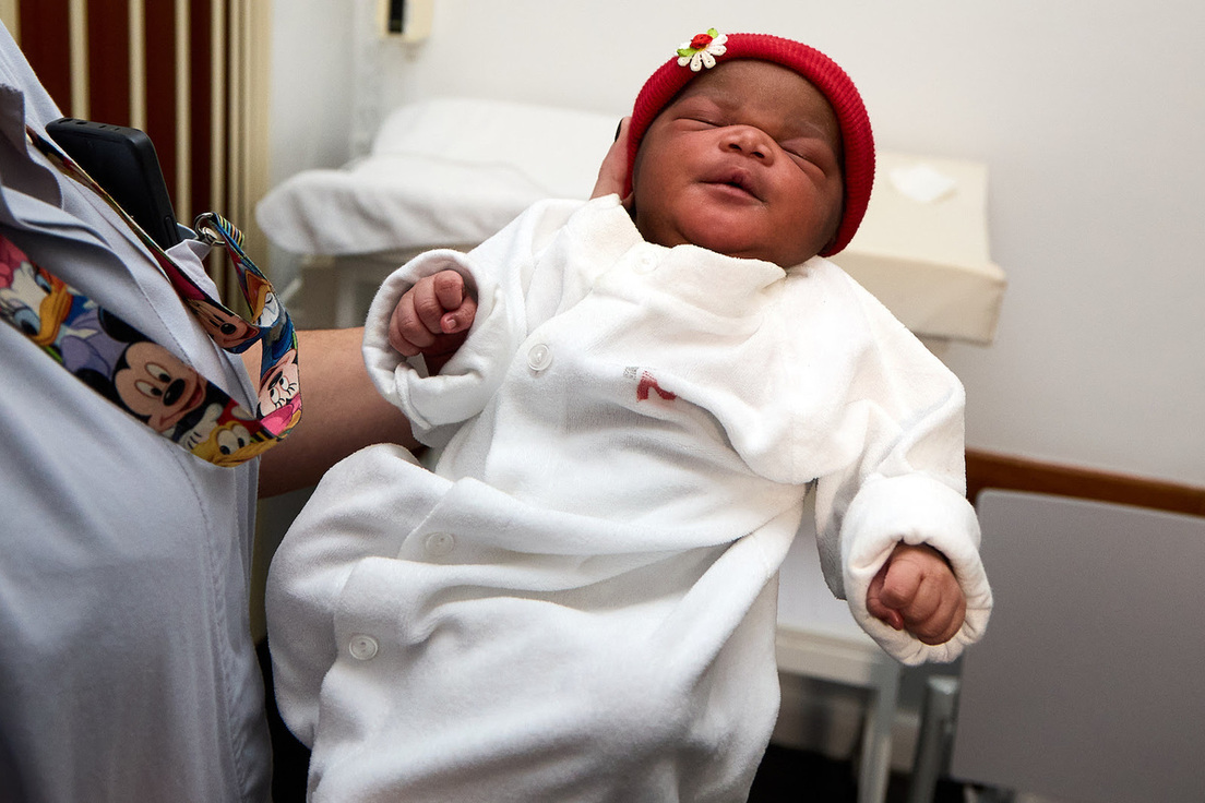 Salomé, la primera niña nacida en Nafarroa este año.