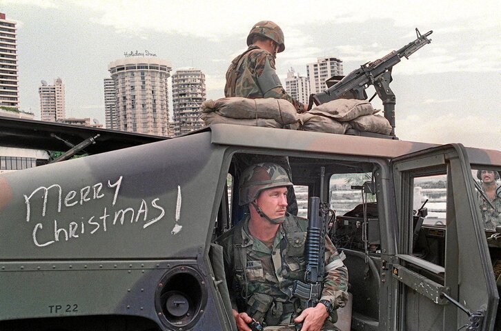 Soldadu estatubatuarrak Panaman, 1989an, «Kausa Justua» operazioan.
