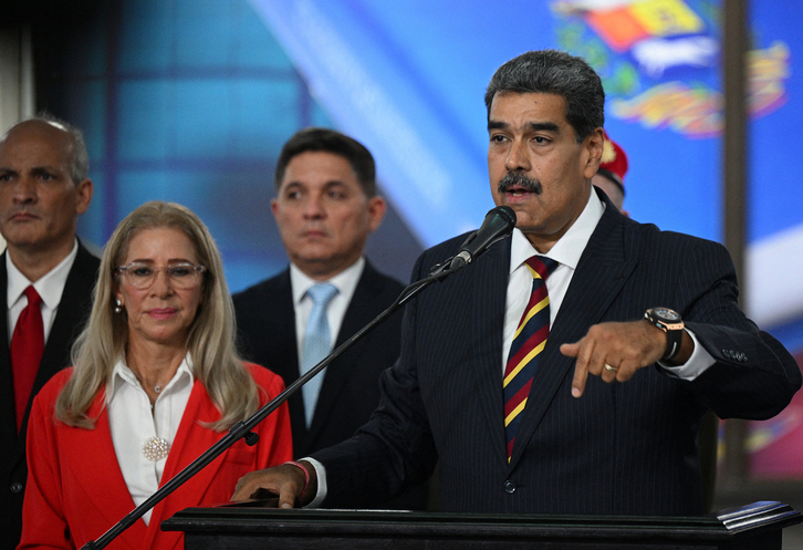 Cilia Flores, junto a Nicolás Maduro en un acto en 2024.
