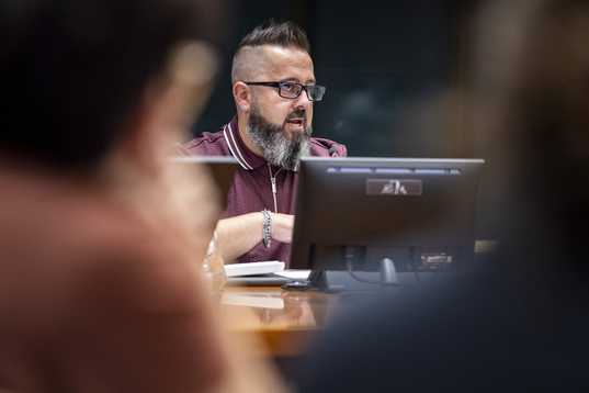 Joseba Novoa, en octubre pasado en el Parlamento de Gasteiz.