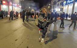 Protestas en Kermansah, Irán.