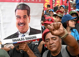 Manifestación en Caracas en apoyo a Maduro.