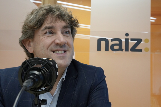Eneko Andueza, en los micrófonos de NAIZ, en una imagen de archivo.