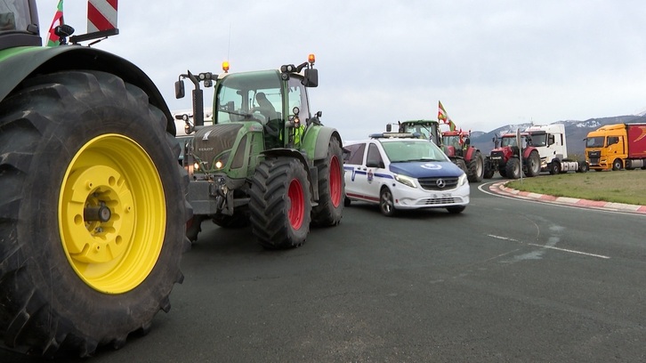 Protesta de Ataca contra el acuerdo de Mercosur en Gasteiz el pasado mes de febrero.