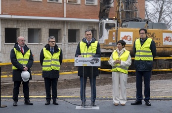 Pedro Sánchez, en el acto en que ha anunciado la iniciativa.