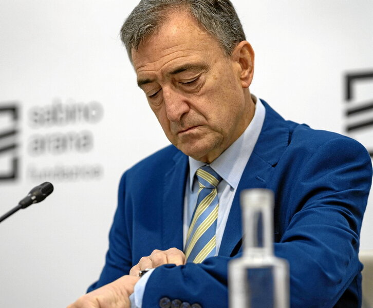 El presidente del EBB, Aitor Esteban, espera que haya acuerdo para el viernes.