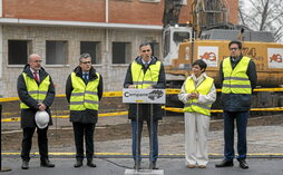Pedro Sánchez, en el acto en que anunció la iniciativa.