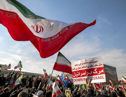 Manifestación progubernamental, ayer en la capital iraní.