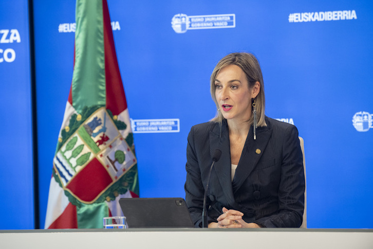 La consejera de Autogobierno y portavoz del Gobierno, María Ubarretxena.