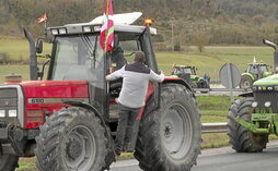 Imagen de las protestas de los agricultores y ganaderos en Durruma.