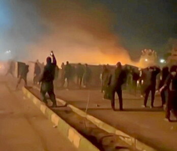 Protestas en Mashad, en el noreste de Irán.