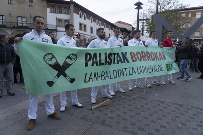 Innpalako palistek greba utzi behjar izan dute pilotari guztien kontratuak iraungi eta gero.