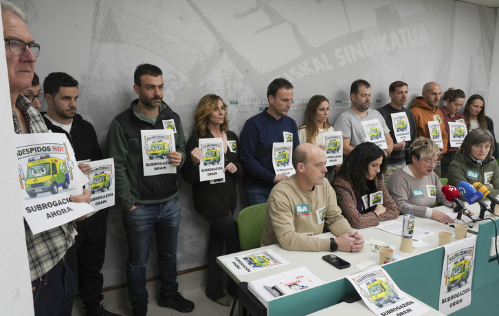 Comparecencia del personal de las ambulancias de Gipuzkoa, a finales de diciembre.