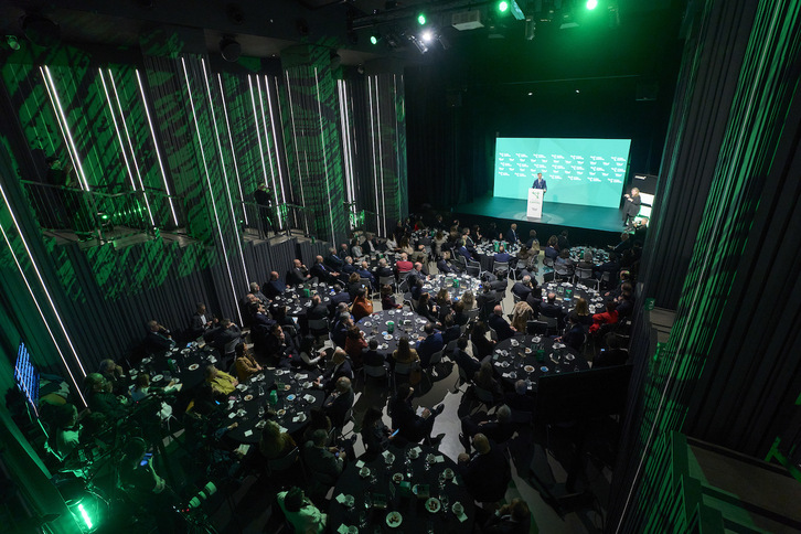 El lehendakari, Imanol Pradales, ha participado en Gasteiz en la inauguración del Foro Capital, organizado por la Fundación Vital
