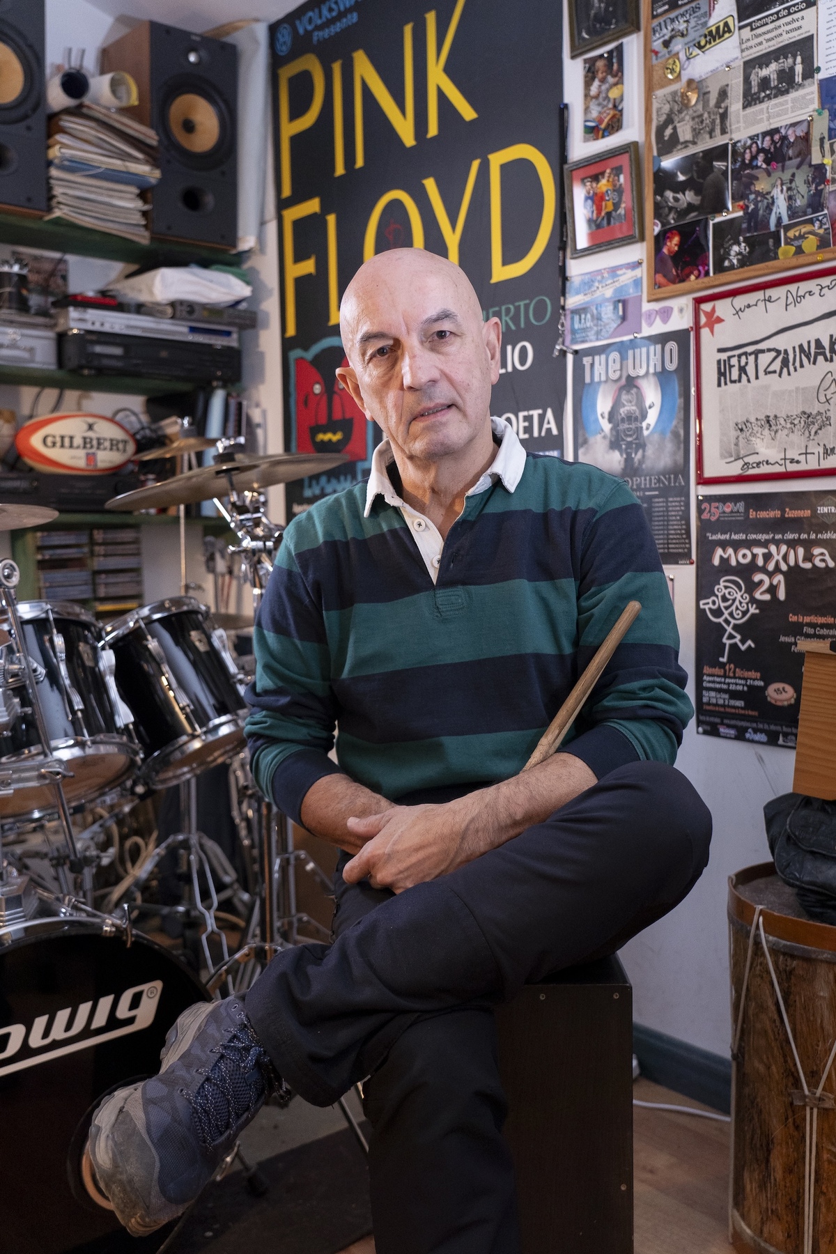 Landa en su estudio de música. (Iñigo URIZ | FOKU)