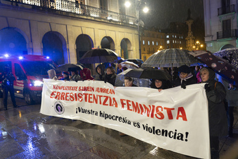 Manifestación del movimiento feminista, el pasado 25 de noviembre en Iruñea.