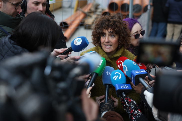 Oihana Lopetegi, minutos antes del el juicio por la demanda interpuesta por ELA y LAB contra la patronal Confebask.