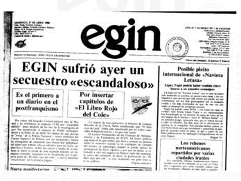 Biharamuneko alean jakinarazi zuen ‘Egin’-ek jasandako erasoa