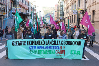 «Eragin nabarmena» izan du ELAk Bilbon deitutako grebak, sindikatuaren arabera.
