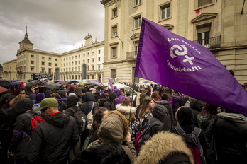 Imagen de archivo de una movilización feminista en Gasteiz.