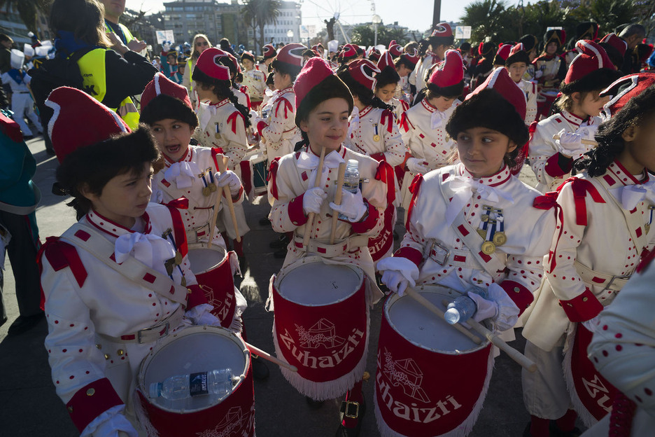 Zuhaizti eskolako ikasleak.
