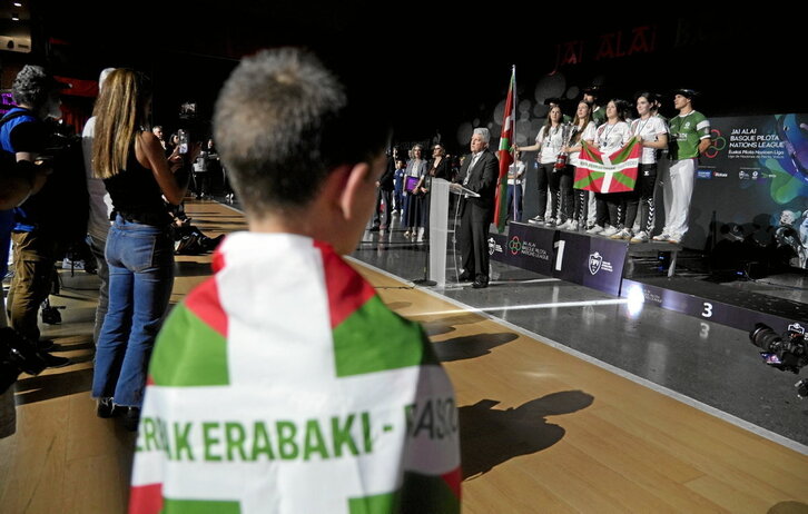 La selección vasca de cesta-punta debutó oficialmente en la Liga de Naciones de Gernika.