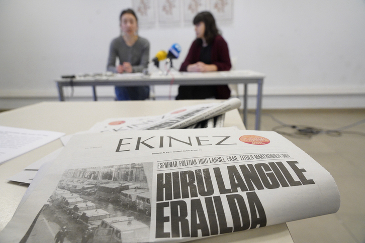 Martxoaren 3aren sarraskiaren 50. urteurrenaren harira Ernaik egindako egunkaria.