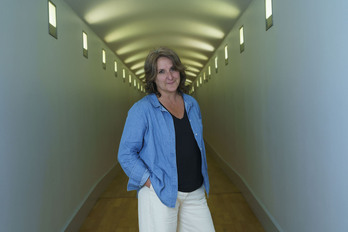 María Clauss, durante su presencia en Donostia para presentar una de sus exposiciones.