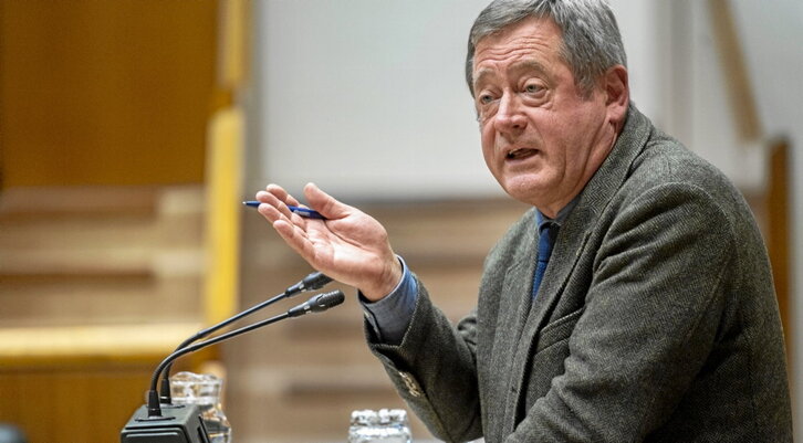 Bingen Zupiria, en el Parlamento de Gasteiz, en una imagen de archivo.