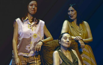 Maitane Perez, Maider Lekunberri eta Olatz Beobide aktoreak.