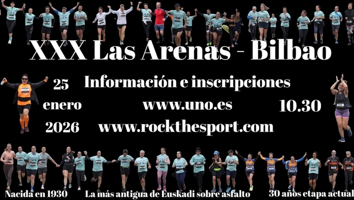 Cartel de la XXX. edición de la carrera Las Arenas-Bilbao
