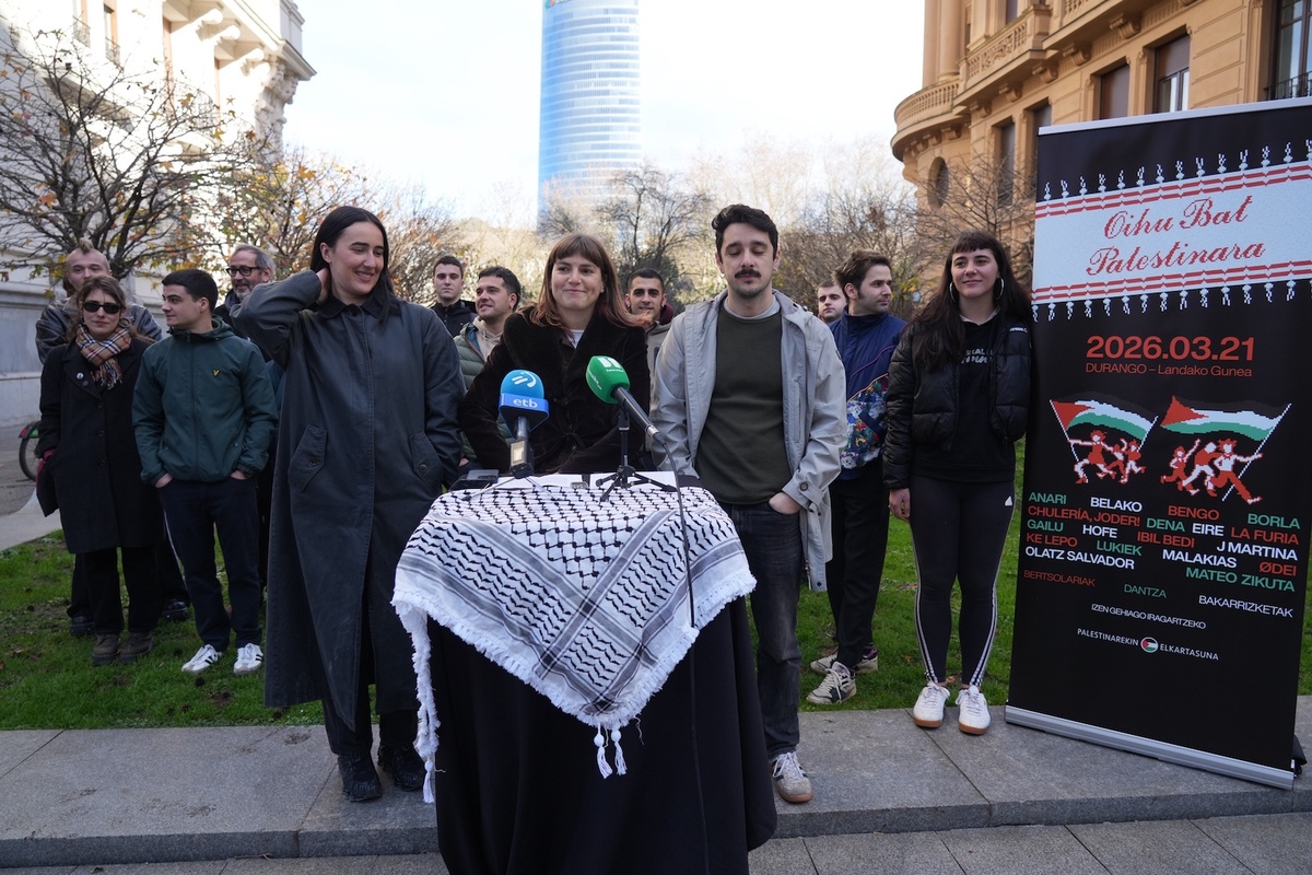 Oihu bat Palestinara jaialdia, martxoaren 21ean Durangon, «ondorio errepresiboei» aurre egiteko | Culture | Naiz