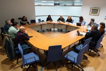 Reunión celebrada este jueves en Lakua.