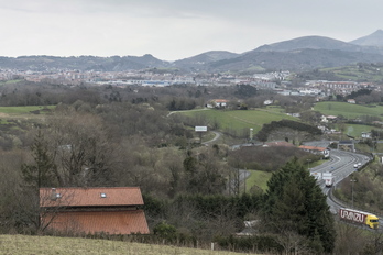 Terrenos de Zaldunborda, donde se iba a ubicar el macrooulet. 