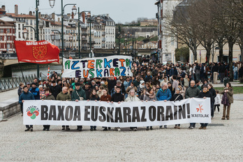 Seaskak deitutako mobilizazioa Baionan.