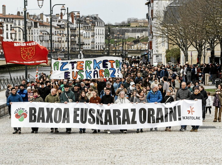 Seaskak Baionan deitutako mobilizazioa.
