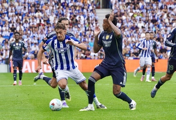 El único partido de Goti como titular en Liga fue contra el Real Madrid.