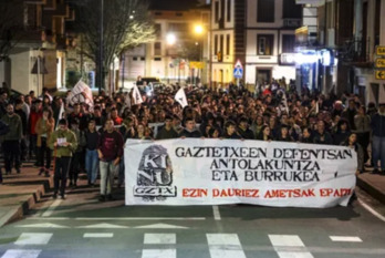 Kiñu gaztetxearen alde Igorren egindako mobilizazioa.