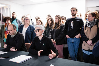 Azaroko mobilizazioa deitzeko Euskal Konfederazioak Baionan deitutako agerraldia.