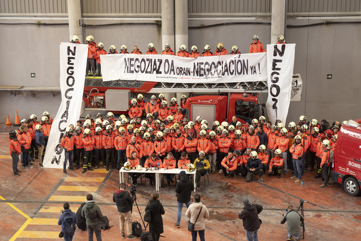 Los bomberos han pedido al Gobierno de Nafarroa que se retome cuanto antes la negociación de sus reivindicaciones.