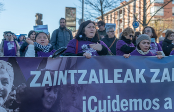 Movilización de ELA en diciembre, dentro de la huelga de residencias de Gipuzkoa.