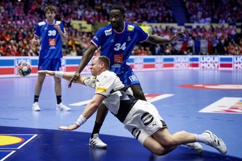 La defensa del combinado francés no ha sabido frenar el ímpetu de Alemania.