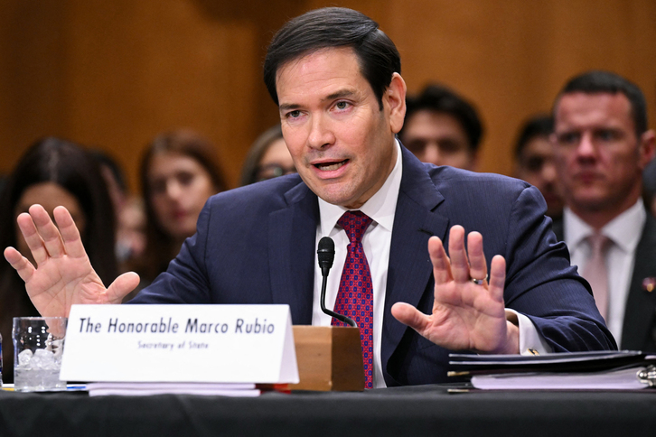 Marco Rubio, ante el Senado de EEUU.