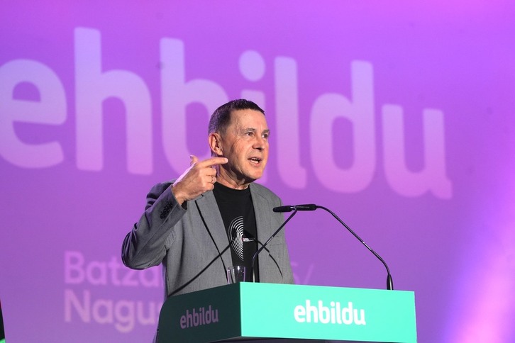 Arnaldo Otegi, en la reciente asamblea de EH Bildu.