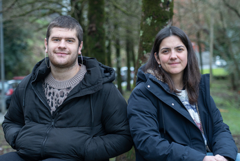 Intza Gurrutxaga eta Markel Adin, EHEko kideak, NAIZekin elkarrizketan.