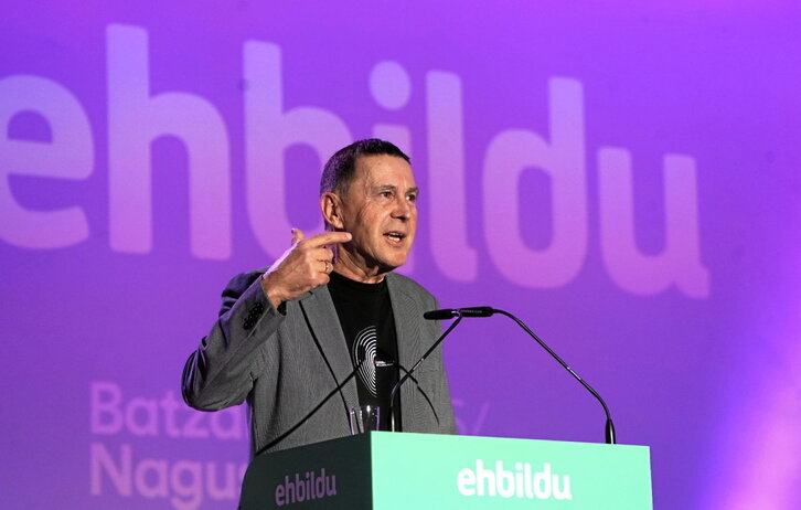 Arnaldo Otegi, en la reciente asamblea de EH Bildu.